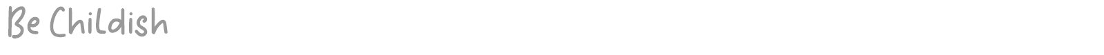 Be Childish font preview